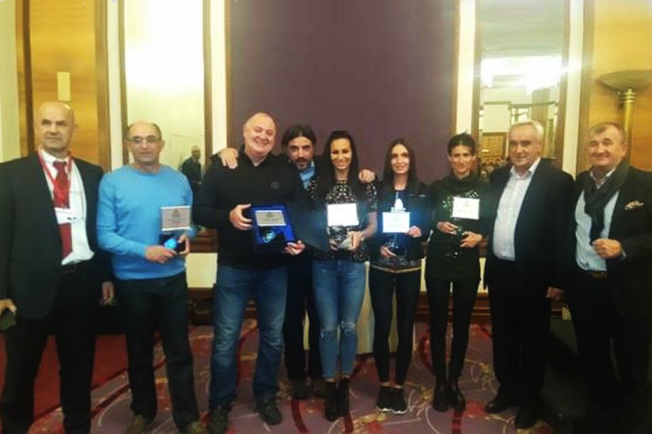 Na slici, s lijeva: Franjo Kordić, Edo Josipović, Franjo Pavlović, Marko Jakopović, Andrea Ivančević, Mateja Matošević, Marija Vrajić, Milan Čolić, Boro Stipić